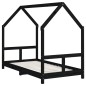 vidaXL Kinderbett Schwarz 80x160 cm Massivholz Kiefer vidaXL Kinderbett Schwarz 80x160 cm Massivholz Kiefer