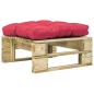 vidaXL Outdoor-Ottomane Paletten mit Kissen in Rot Holz Grün vidaXL Outdoor-Ottomane Paletten mit Kissen in Rot Holz Grün