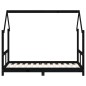 vidaXL Kinderbett Schwarz 80x160 cm Massivholz Kiefer vidaXL Kinderbett Schwarz 80x160 cm Massivholz Kiefer