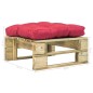 vidaXL Outdoor-Ottomane Paletten mit Kissen in Rot Holz Grün vidaXL Outdoor-Ottomane Paletten mit Kissen in Rot Holz Grün