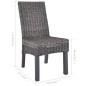 vidaXL Esszimmerstühle 6 Stk. Braun Kubu Rattan und Mangoholz vidaXL Esszimmerstühle 6 Stk. Braun Kubu Rattan und Mangoholz