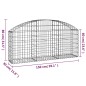 vidaXL Gabione mit Hochbogen 150x30x60/80 cm Verzinktes Eisen vidaXL Gabione mit Hochbogen 150x30x60/80 cm Verzinktes Eisen