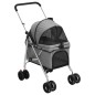 vidaXL Hundewagen Faltbar Grau 76x50x100 cm Oxford-Gewebe vidaXL Hundewagen Faltbar Grau 76x50x100 cm Oxford-Gewebe