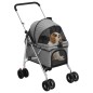 vidaXL Hundewagen Faltbar Grau 76x50x100 cm Oxford-Gewebe vidaXL Hundewagen Faltbar Grau 76x50x100 cm Oxford-Gewebe