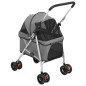 vidaXL Hundewagen Faltbar Grau 76x50x100 cm Oxford-Gewebe vidaXL Hundewagen Faltbar Grau 76x50x100 cm Oxford-Gewebe