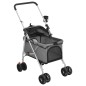 vidaXL Hundewagen Faltbar Grau 76x50x100 cm Oxford-Gewebe vidaXL Hundewagen Faltbar Grau 76x50x100 cm Oxford-Gewebe