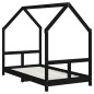 vidaXL Kinderbett Schwarz 80x160 cm Massivholz Kiefer vidaXL Kinderbett Schwarz 80x160 cm Massivholz Kiefer