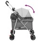 vidaXL Hundewagen Faltbar Grau 76x50x100 cm Oxford-Gewebe vidaXL Hundewagen Faltbar Grau 76x50x100 cm Oxford-Gewebe