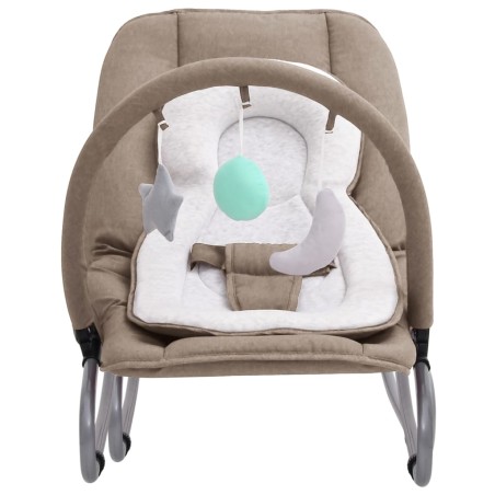 vidaXL Babywippe Taupe Stahl