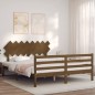 vidaXL Massivholzbett mit Kopfteil Honigbraun 160x200 cm vidaXL Massivholzbett mit Kopfteil Honigbraun 160x200 cm
