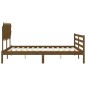 vidaXL Massivholzbett mit Kopfteil Honigbraun 160x200 cm vidaXL Massivholzbett mit Kopfteil Honigbraun 160x200 cm