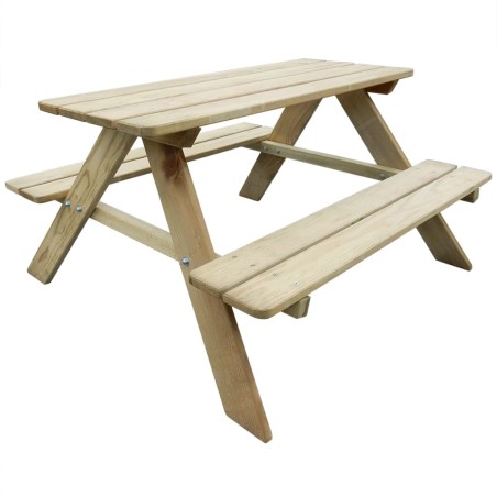 vidaXL Kinder-Picknicktisch 89×89,6×50,8 cm Kiefernholz