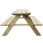 vidaXL Kinder-Picknicktisch 89×89,6×50,8 cm Kiefernholz vidaXL Kinder-Picknicktisch 89×89,6×50,8 cm Kiefernholz