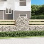 vidaXL Gabione mit Hochbogen 100x50x120/140 cm Verzinktes Eisen vidaXL Gabione mit Hochbogen 100x50x120/140 cm Verzinktes Eisen