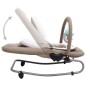 vidaXL Babywippe Taupe Stahl vidaXL Babywippe Taupe Stahl