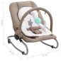 vidaXL Babywippe Taupe Stahl vidaXL Babywippe Taupe Stahl