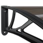 vidaXL Türvordach Schwarz 300x100 cm Polycarbonat vidaXL Türvordach Schwarz 300x100 cm Polycarbonat