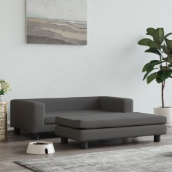 vidaXL Hundebett mit Verlängerung Dunkelgrau 100x50x30 cm Samt