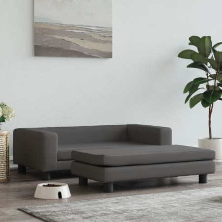 vidaXL Hundebett mit Verlängerung Dunkelgrau 100x50x30 cm Samt