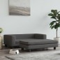 vidaXL Hundebett mit Verlängerung Dunkelgrau 100x50x30 cm Samt vidaXL Hundebett mit Verlängerung Dunkelgrau 100x50x30 cm Samt