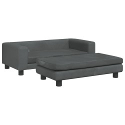vidaXL Hundebett mit Verlängerung Dunkelgrau 100x50x30 cm Samt