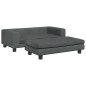 vidaXL Hundebett mit Verlängerung Dunkelgrau 100x50x30 cm Samt vidaXL Hundebett mit Verlängerung Dunkelgrau 100x50x30 cm Samt