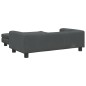 vidaXL Hundebett mit Verlängerung Dunkelgrau 100x50x30 cm Samt vidaXL Hundebett mit Verlängerung Dunkelgrau 100x50x30 cm Samt