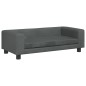 vidaXL Hundebett mit Verlängerung Dunkelgrau 100x50x30 cm Samt vidaXL Hundebett mit Verlängerung Dunkelgrau 100x50x30 cm Samt