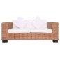 vidaXL 2-tlg. Gartensofas mit Polster Natürliches Rattan vidaXL 2-tlg. Gartensofas mit Polster Natürliches Rattan