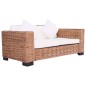 vidaXL 2-tlg. Gartensofas mit Polster Natürliches Rattan vidaXL 2-tlg. Gartensofas mit Polster Natürliches Rattan