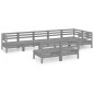 vidaXL 8-tlg. Garten-Lounge-Set Massivholz Kiefer Grau vidaXL 8-tlg. Garten-Lounge-Set Massivholz Kiefer Grau
