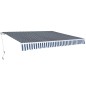 vidaXL Gelenkarmmarkise 400 cm Blau/Weiß vidaXL Gelenkarmmarkise 400 cm Blau/Weiß