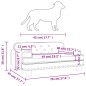 vidaXL Hundebett Hellgrau 70x45x30 cm Samt vidaXL Hundebett Hellgrau 70x45x30 cm Samt