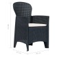 vidaXL 9-tlg. Garten-Essgruppe Kunststoff Anthrazit Rattan-Optik vidaXL 9-tlg. Garten-Essgruppe Kunststoff Anthrazit Rattan-Optik