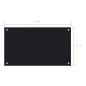 vidaXL Küchenrückwand Schwarz 70x40 cm Hartglas vidaXL Küchenrückwand Schwarz 70x40 cm Hartglas