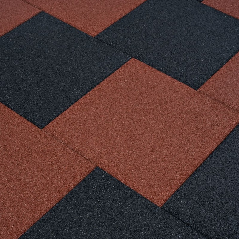vidaXL Fallschutzfliesen 12 Stk. Gummi 50 x 50 x 3 cm Rot vidaXL Fallschutzfliesen 12 Stk. Gummi 50 x 50 x 3 cm Rot