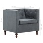 vidaXL Chesterfield Sofa-Set 2-tlg. Stoffpolsterung Grau vidaXL Chesterfield Sofa-Set 2-tlg. Stoffpolsterung Grau