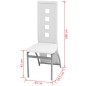 vidaXL Esszimmerstühle 6 Stk. Kunstleder Weiß vidaXL Esszimmerstühle 6 Stk. Kunstleder Weiß