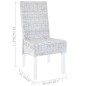 vidaXL Esszimmerstühle 4 Stk. Hellbraun Kubu Rattan und Mangoholz vidaXL Esszimmerstühle 4 Stk. Hellbraun Kubu Rattan und Mangoholz