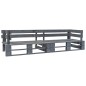 vidaXL Garten-Palettensofa 2-Sitzer Grau Holz vidaXL Garten-Palettensofa 2-Sitzer Grau Holz