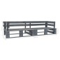 vidaXL Garten-Palettensofa 2-Sitzer Grau Holz vidaXL Garten-Palettensofa 2-Sitzer Grau Holz