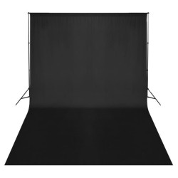 vidaXL Fotohintergrund Baumwolle Schwarz 500 x 300 cm 