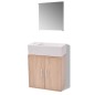 vidaXL 3-tlg. Badmöbel-Set mit Waschbecken Beige vidaXL 3-tlg. Badmöbel-Set mit Waschbecken Beige