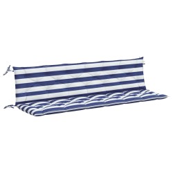 vidaXL Gartenbank-Auflagen 2 Stk. Blau&Weiß Gestreift 200x50x7cm Stoff