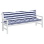 vidaXL Gartenbank-Auflagen 2 Stk. Blau&Weiß Gestreift 200x50x7cm Stoff vidaXL Gartenbank-Auflagen 2 Stk. Blau&Weiß Gestreift 200x50x7cm Stoff