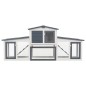 vidaXL Großer Kaninchenstall Grau und Weiß 204x45x85 cm Holz vidaXL Großer Kaninchenstall Grau und Weiß 204x45x85 cm Holz