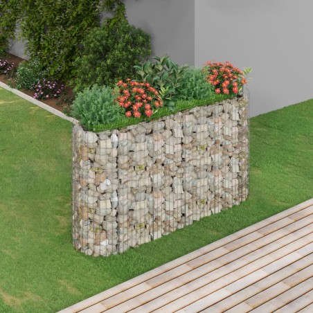 vidaXL Gabionen-Hochbeet Verzinktes Eisen 190x50x100 cm