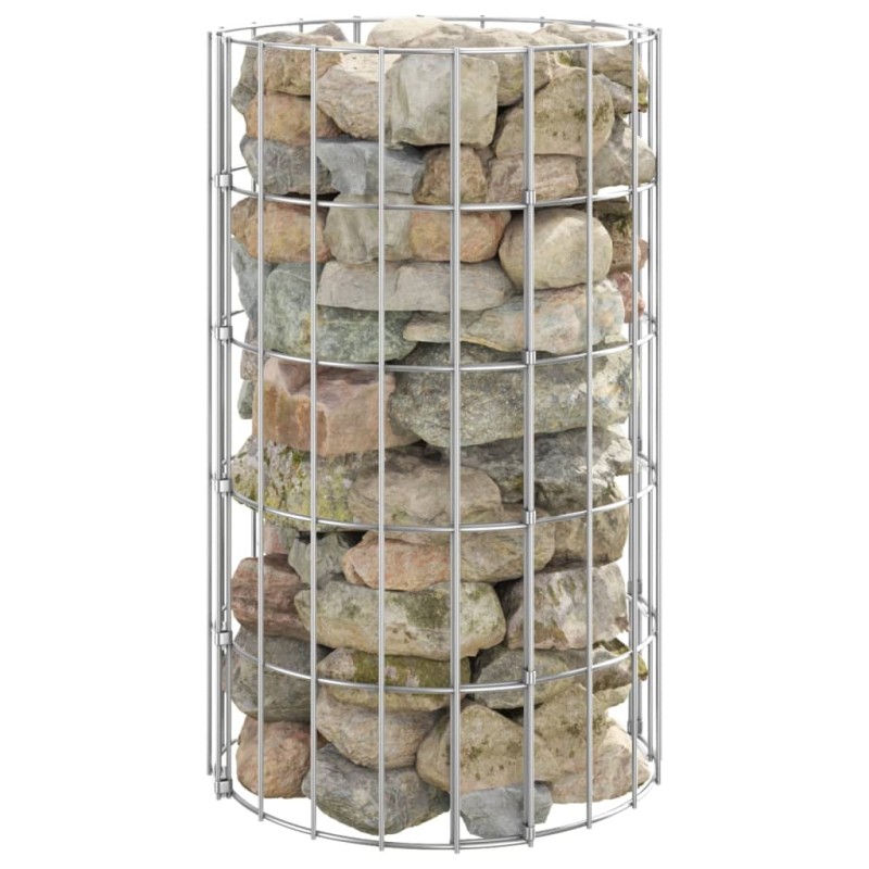 vidaXL Gabionen-Säule Rund Verzinkter Stahl Ø30x50 cm vidaXL Gabionen-Säule Rund Verzinkter Stahl Ø30x50 cm