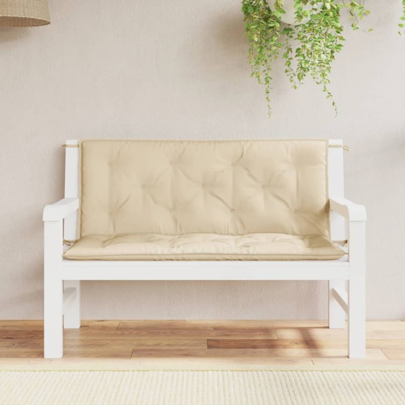 vidaXL Gartenbank-Auflagen 2 Stk. Beige 120x50x7 cm Oxford-Gewebe vidaXL Gartenbank-Auflagen 2 Stk. Beige 120x50x7 cm Oxford-Gewebe