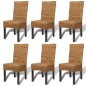 vidaXL Esszimmerstühle 6 Stk. Abaca und Mango Massivholz vidaXL Esszimmerstühle 6 Stk. Abaca und Mango Massivholz
